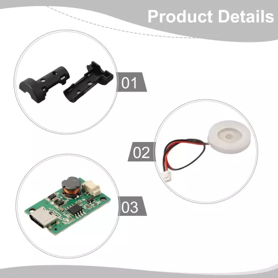 DIY USB Sprayer Humidifier Module Cotton Core Shell Kit with TYPE C Connector