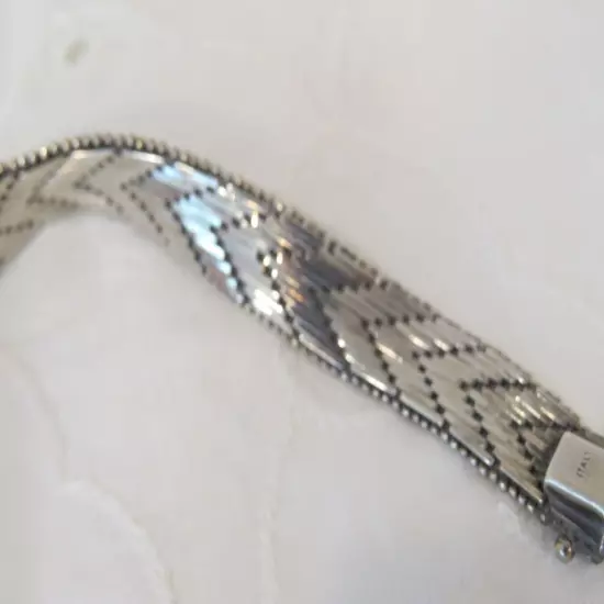 Men's Sterling Silver 925 Italy Bracelet 8" Length 22.78 Grams