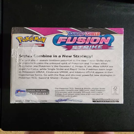 Pokemon TCG Fusion Strike Booster Box 36 Packs Sword & Shield Factory Sealed !!!