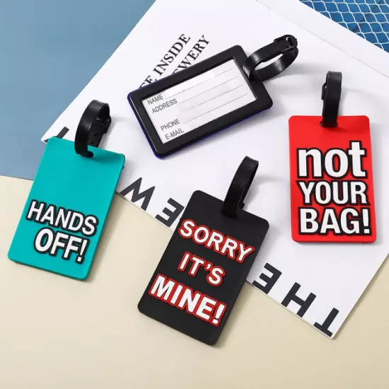 Cartoon Waterproof PVC Travel School Name ID Suitcase Label Luggage Tag Bag Tag