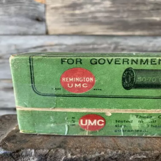 Vintage Remington U.M.C Ammuntion Box .50-70 Box