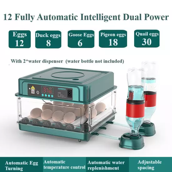 Egg Incubator for Hatching Egg Full Automatic Turning Duck Chicken Quail Egg NEW