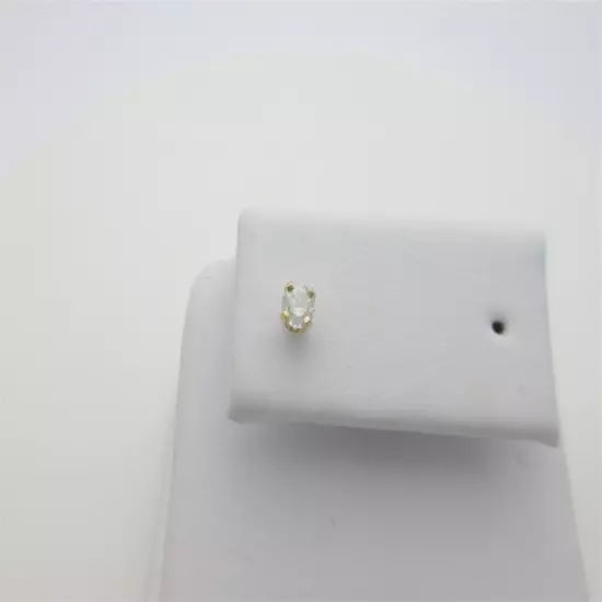 14k Mens Diamond Stud Earring Single Solid Gold Natural Diamond Pierced 3.5mm