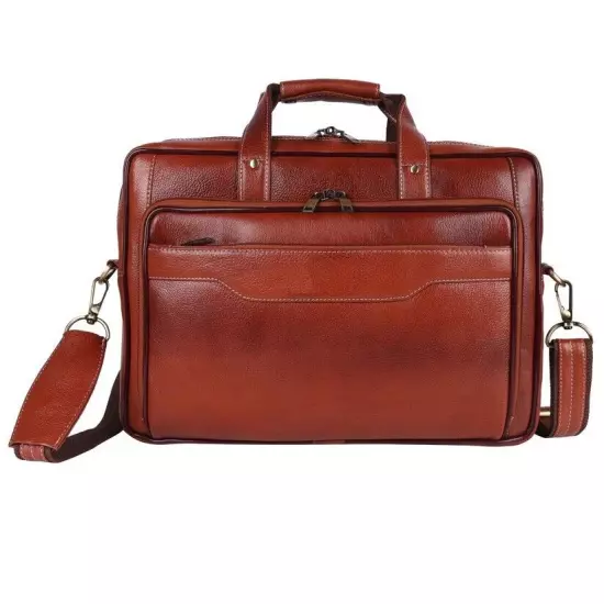 Men's genuine leather Laptop Briefcase Office Shoulder Bag Business Messenger