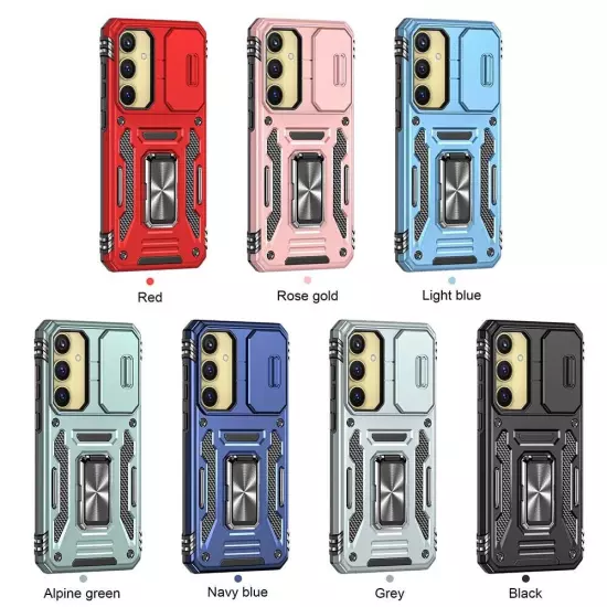 Armor Rugged Case Slide Camera Cover For Samsung Galaxy S24 S23 Ultra S22 S21