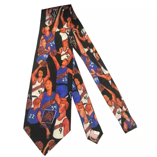 #1502 The Finelli basketball theme silk necktie 57X4