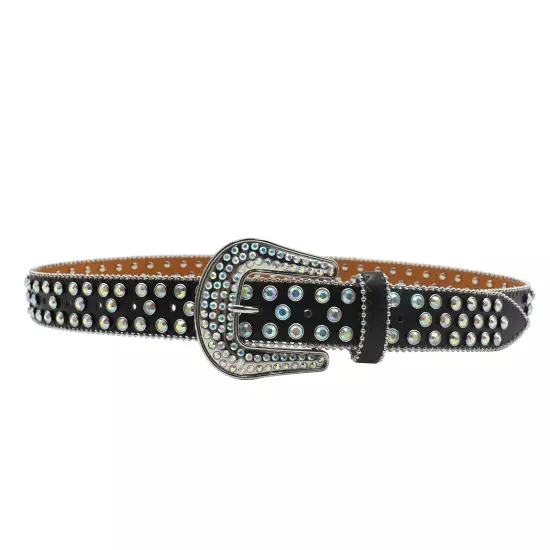 Y2k Cowboy Crystal Fashion Diamond Studded Belt Rhinestones Belt For Jean Belts