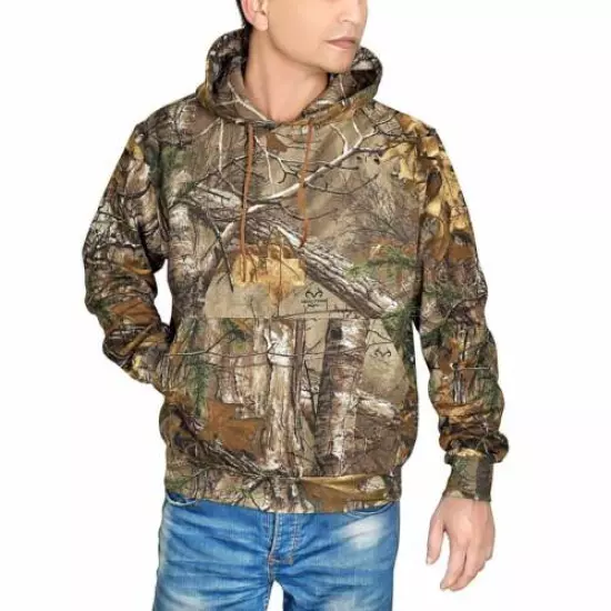 Classic Cotton Men's Realtree Xtra Hunting Hooded Sweatshirt Camo Outdoor Hoodie