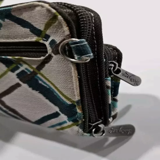 Thirty One Sea Plaid Zip Around Wallet