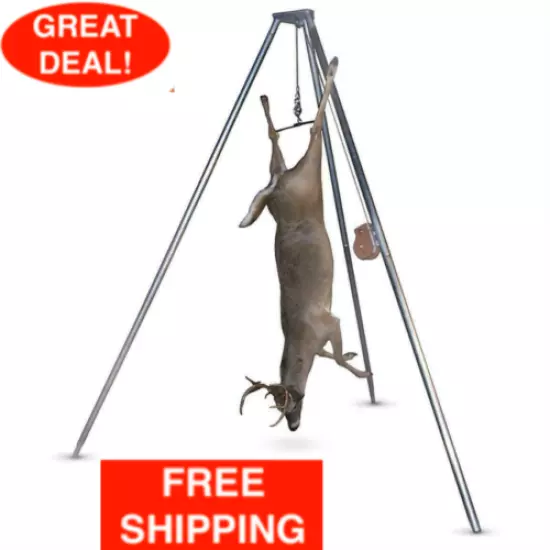 Portable Tripod Game Hanger Durable Steel Construction Easy Up Design Easy SetUp