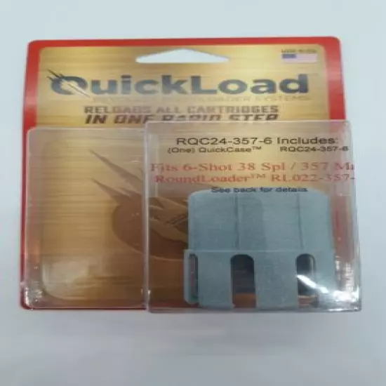 QuickLoad Speedloader 6-shot, 38 cal QuickCase RQC24-357-6