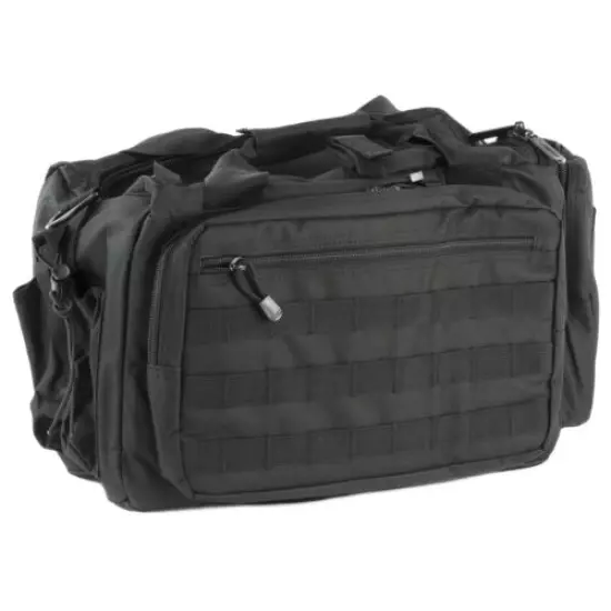 NCSTAR Competition Range Bag Nylon Black Exterior PALS/ MOLLE Webbing