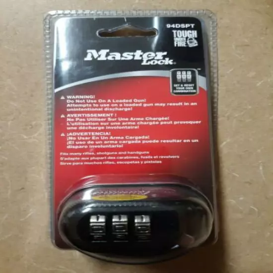 Master Lock Combination Gun Trigger Lock 94DSPT. Brand New.