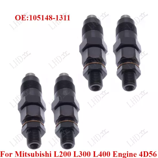 4 Pcs Fuel Injector 105148-1311 For Mitsubishi L200 L300 L400 4D56 Engine-