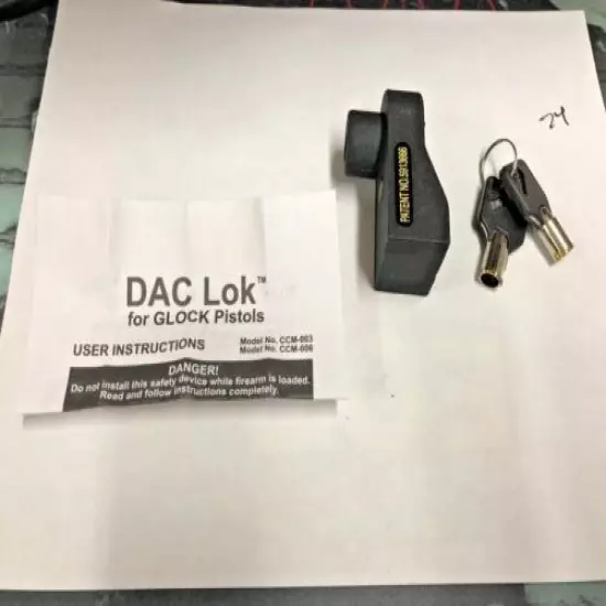 4 Pcs. Dac Glock Lok Models 17-19,22-28,31-36 w/fixed sights Glock Lock CCM-006B