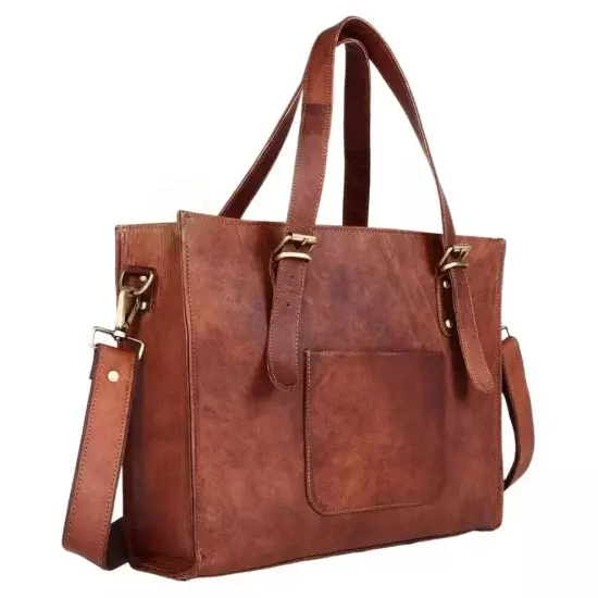 Womens Business Tote Shoulder bag Genuine Leather Everyday Purse Shopper Handbag