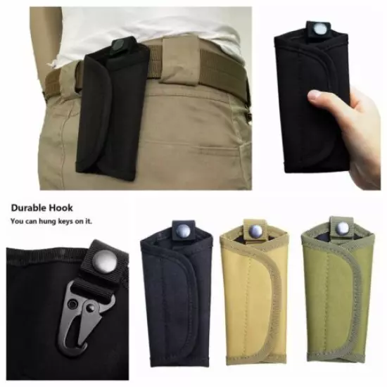 Tactical Key Pouch Portable Belt Bag with Hook 6000D Nylon Waist Belt Pouch