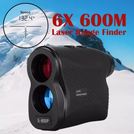 6X Magnification 656yards Laser Rangefinder Telescope Monocular with Flagpole