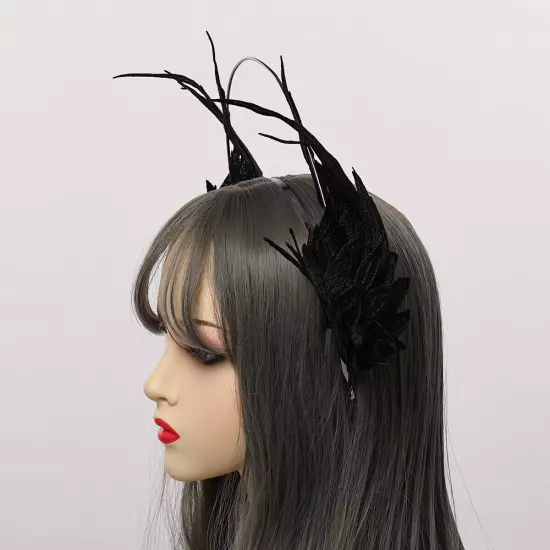 Women's Angel Style Headband With Feather Costume Headpiece 2 Colors