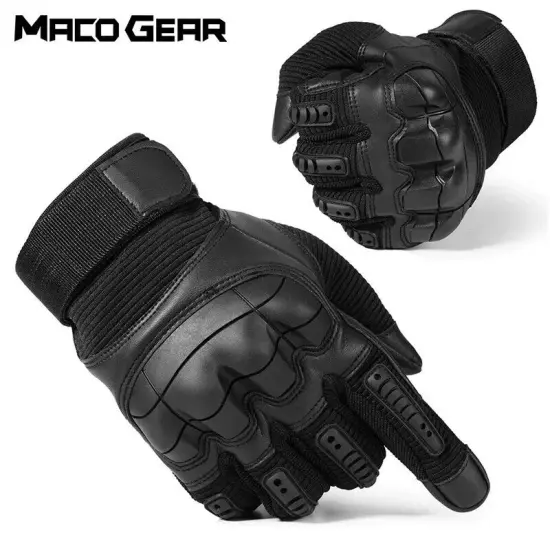 Touch Screen Tactical Gloves PU Leather Army Military Combat Airsoft Paintball