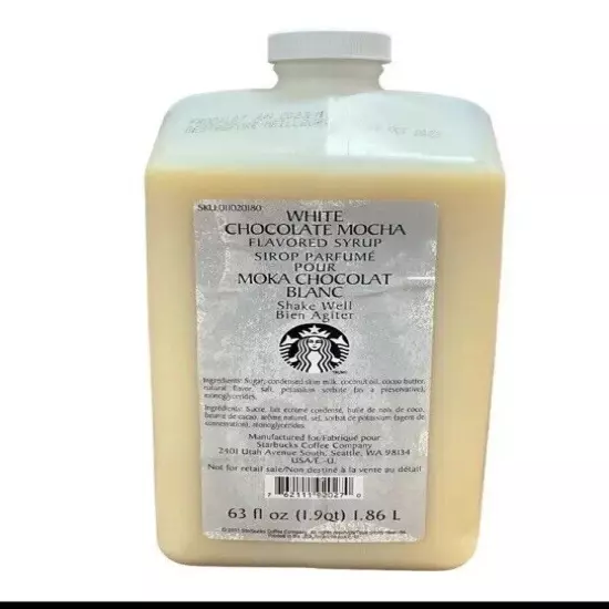 Starbucks White Chocolate Mocha Syrup 63oz.