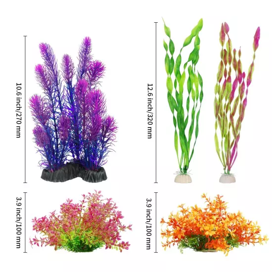 Artificial Aquarium Plants, Plastic Fish Tank Plants for Aquarium Decorations...