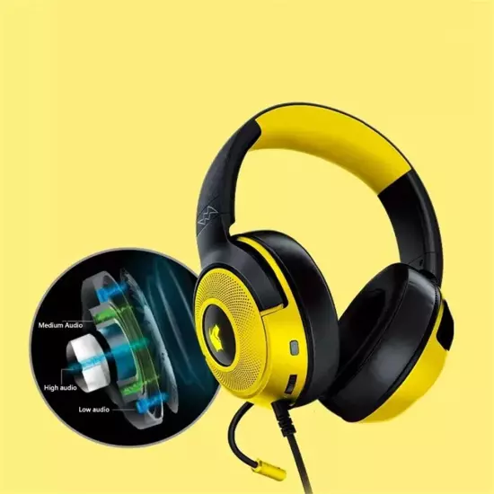 Razer x Pokémon Pikachu Kraken V3 USB Wired Gaming Headset Limited Edition