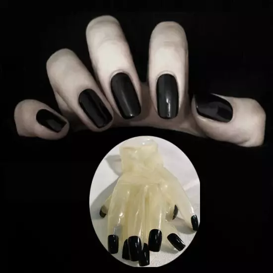 Oil Shiny Transparent Super Thin Latex Zentai Glove Crossdress Long Nails Gloves