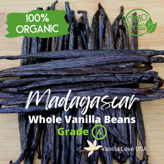 MADAGASCAR Gourmet Vanilla Beans- Grade A (Why Pay More?)