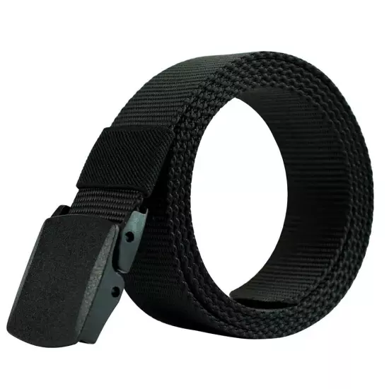 Plastic Buckle Belt Men Nylon Web No Metal Belts Military Tactical Canvas Bel...