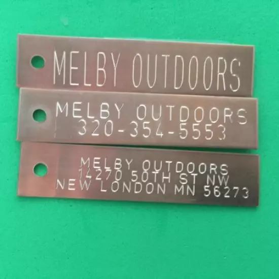 QTY 150-ENGRAVED COPPER TRAP TAGS/TRAPPING SUPPLIES/TRAP/ANIMAL TRAP ID TRAPPING