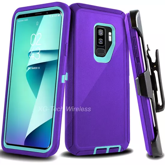 For Samsung Galaxy S9 S9 Plus Shockproof Heavy Duty Rugged Case Cover Belt Clip