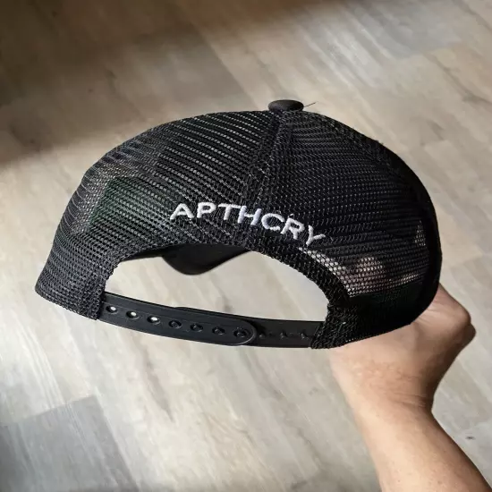 APTHCRY Pretty Much Broke Trucker Snapback Hat Cap Black White One Size Worn 2x