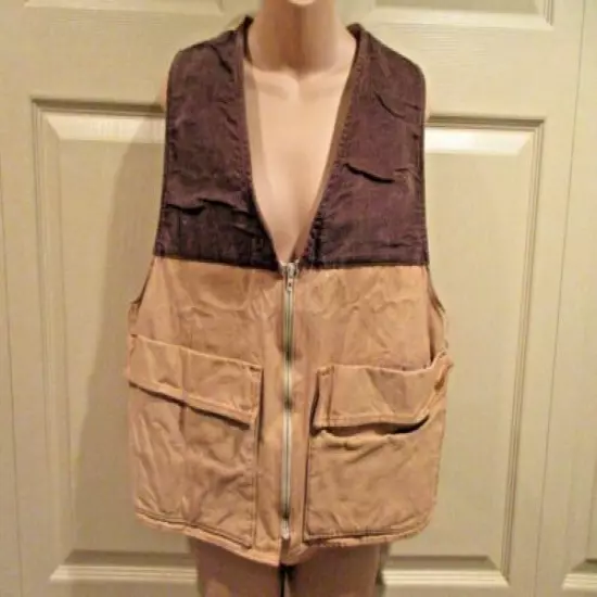 10-X brand Canvas Vest MENS MEDIUM 42" TRUE vintage Made USA SHOOTING VEST 