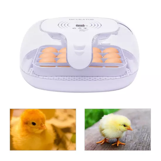 16 Eggs Incubator Digital Egg Hatcher Chicken Egg Automatic Turner Humidity NEW