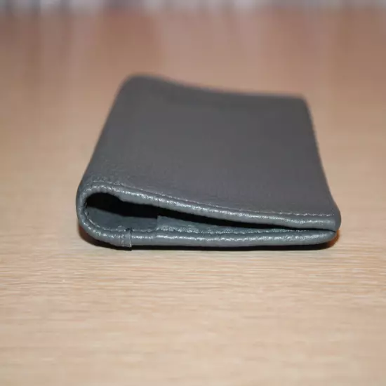 LEATHEROLOGY Gray Pebbled Leather Passport Cover