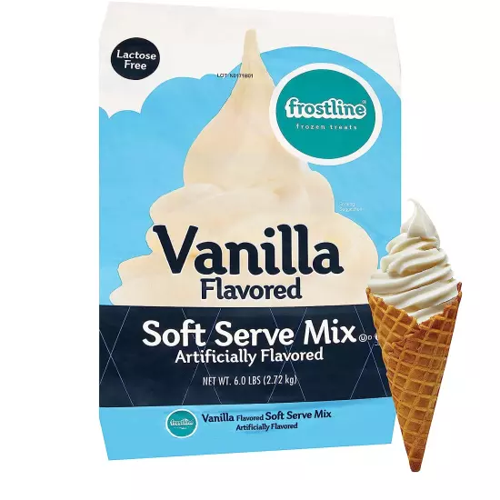 Frostline Vanilla Soft Serve Ice Cream Mix, Lactose & Gluten Free - Just Add 