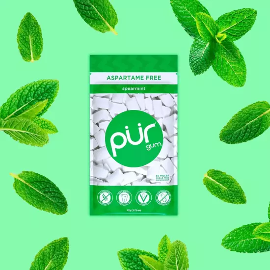 PUR Gum | Sugar Free Chewing Gum | 100% Xylitol | Vegan Aspartame Free Gluten...