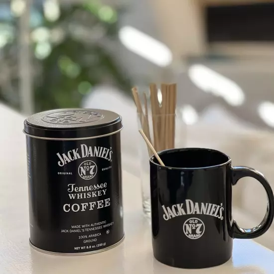 Jack Daniels Coffee (8.8 oz 250g) bundled with complimentary 20-count Bamboo ...