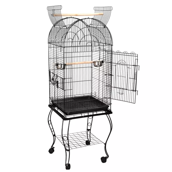 Multiple Sizes Rolling Bird Cage for Small Parrot Cockatiel Parakeet Cage Play