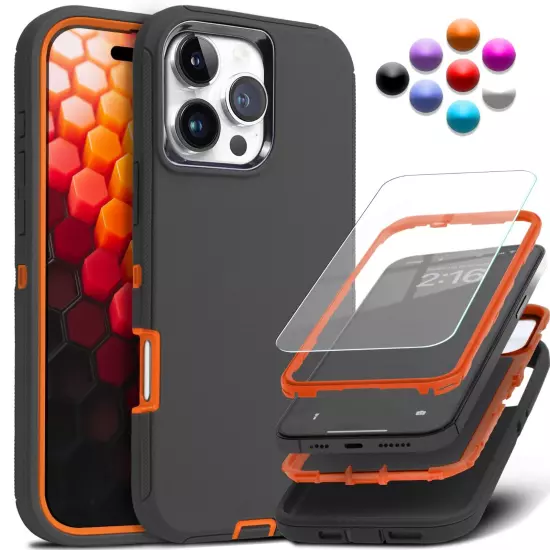 Shockproof Heavy Duty Case For iPhone 16 15 14 Plus 13 12 11 Pro Max Rug Cover