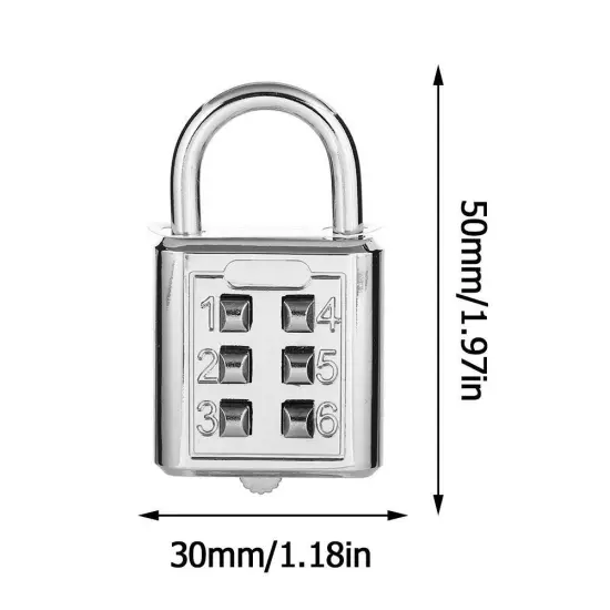 Anti-thieft Lock 6-Digit Key Combination Lock Code Smart Lock Code Ke X7S3