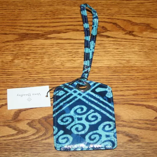 Vera Bradley LUGGAGE TAG laminated travel suitcase ID case gift card holder NEW