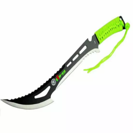 24" TACTICAL SURVIVAL Fixed Blade ZOMBIE MACHETE Hunting Sword Full Tang Knife