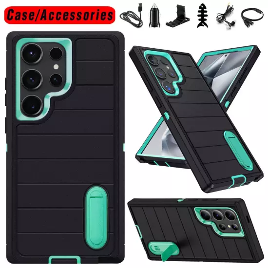 For Samsung Galaxy S24 Ultra 5G Heavy Kickstand Case Holder Cover / Accessories