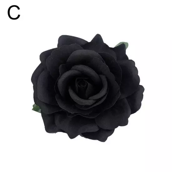 Artificial Rose Flower Hairpin Wedding Bridal Brooch Womens Hair Clip Headwear