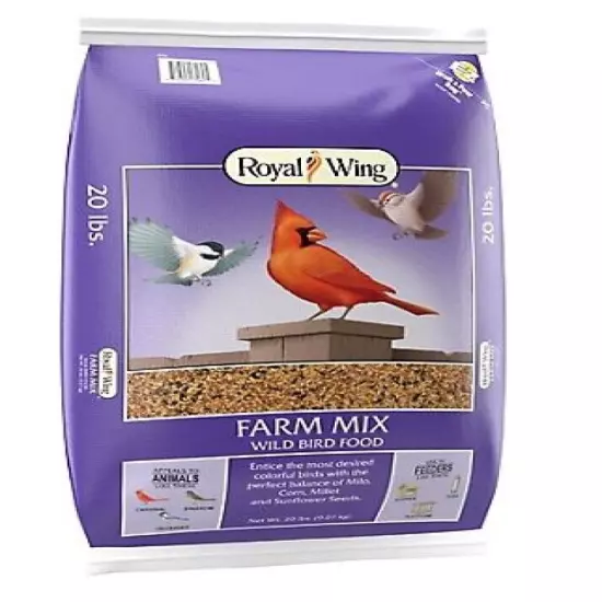 Royal Wing 11123 Animals and Pet Supplies 20 Pounds Farm Mix Wild Bird Food