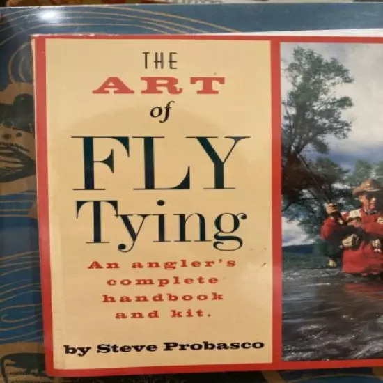 THE ART OF FLY TYING Book W/ Vise Brass Bobbin Pliers Wire Hooks Fishing Vtg 96’