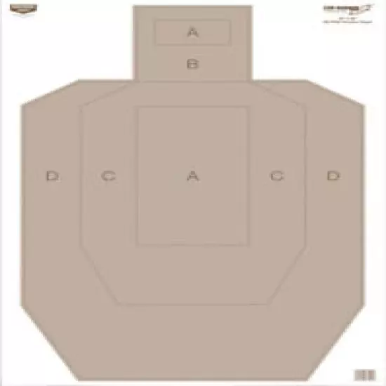 Eze-Scorer™ IPSC Practice Shooting Targets 23" x 35" on Brilliant White Paper