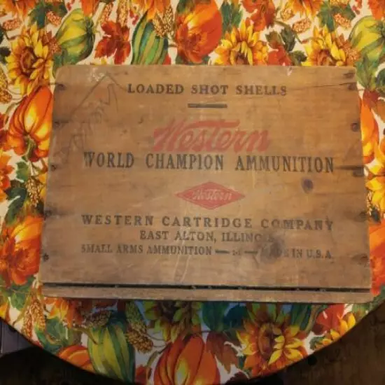 WESTERN SUPER X AMMUNITION 16ga SHOTGUN SHELL wood wooden crate box shot EMPTY 